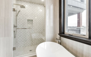 Hall's Lake Estates Luxury Model Home Bathroom with Oval Tub